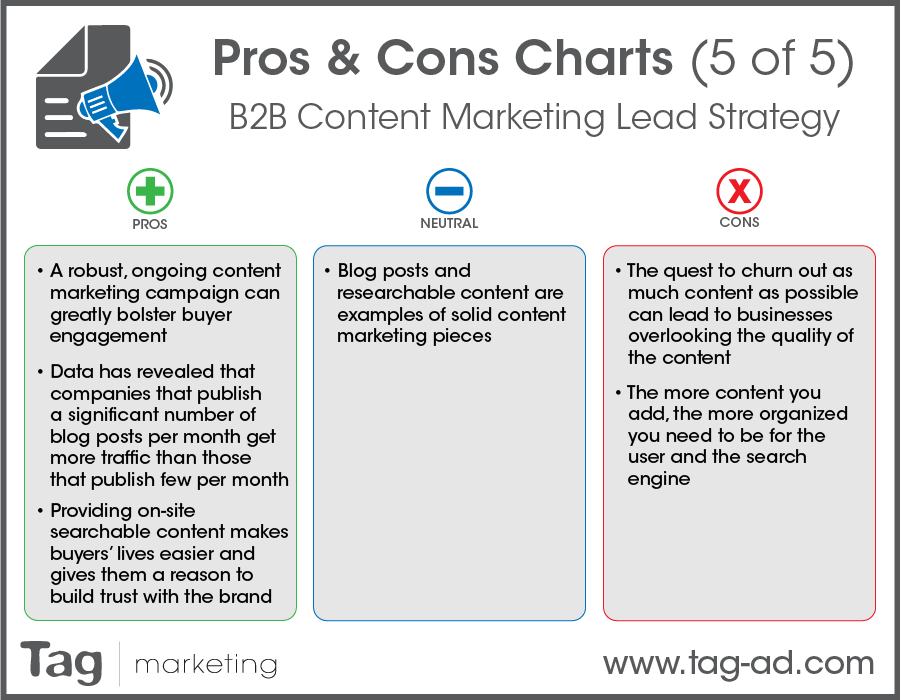 B2B content marketing lead strategy Tag Marketing