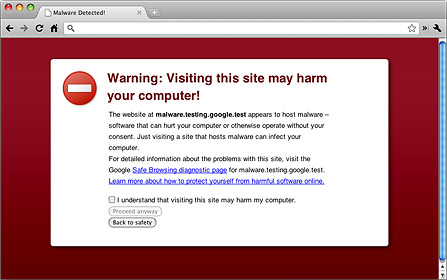 warning wordpress site unsafe