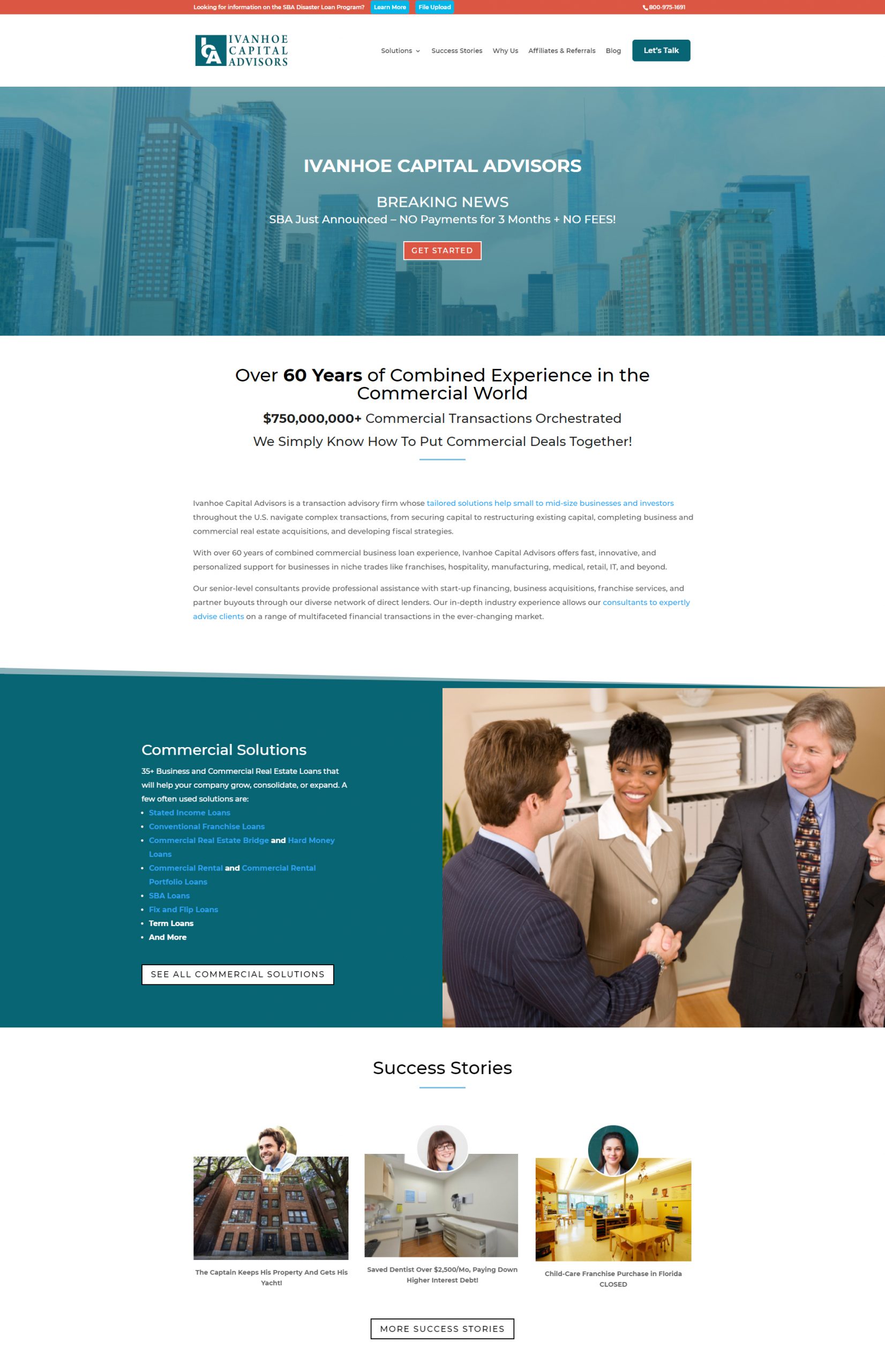 Ivanhoe Capital Website Redesign - After
