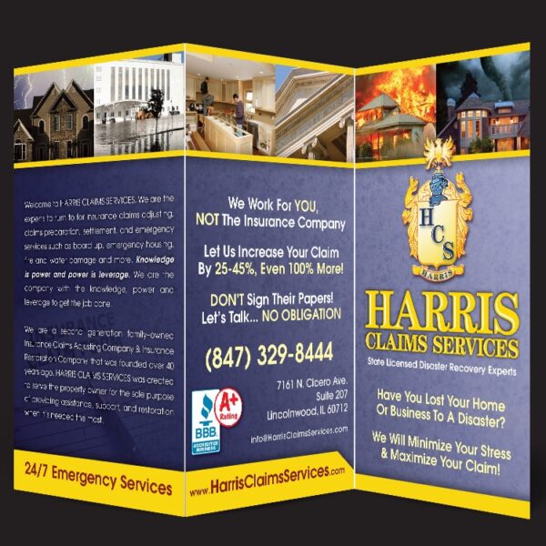 Tag Marketing Brochure Design - Harris Claims Services