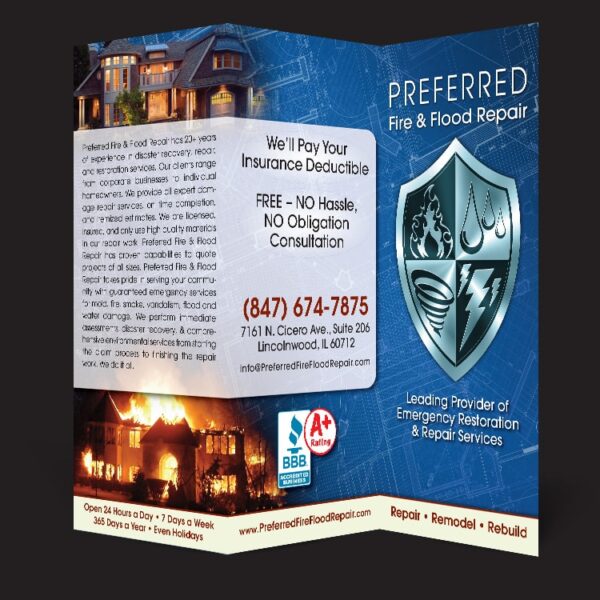 Tag Marketing Brochure Design - Preferred Fire & Flood Repair