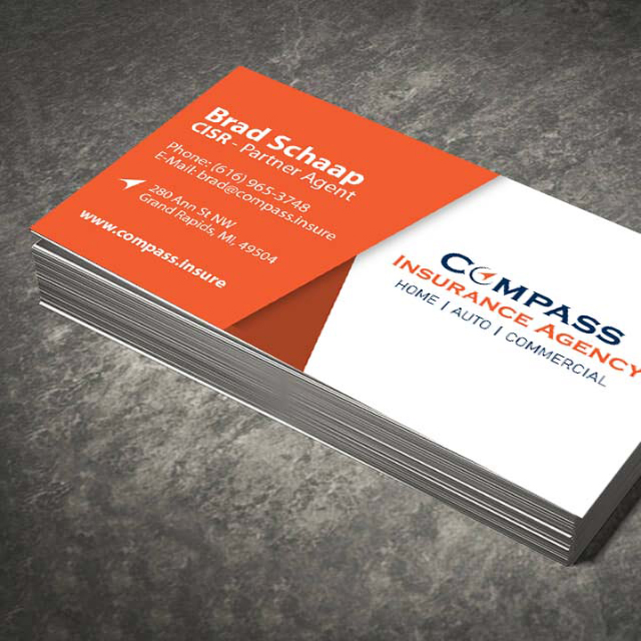Tag Marketing Business Card Design - Compass Insurance