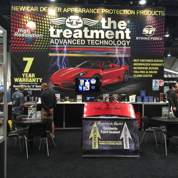 Trade Show Graphics and Signage for the Treatment Car Care Products