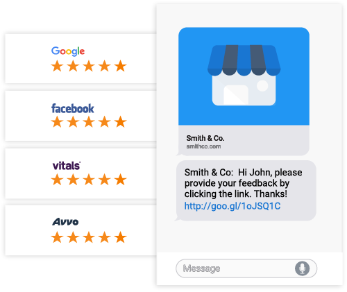 Businesses Can Generate Reviews Via Text & Email