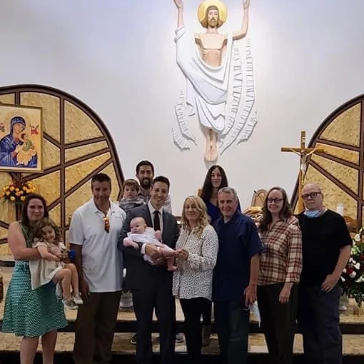 chris taglia and son christening